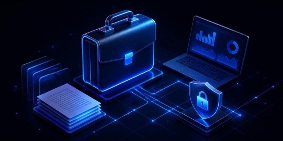 Secure office network illustration
