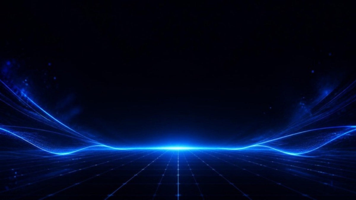 Abstract blue horizon background