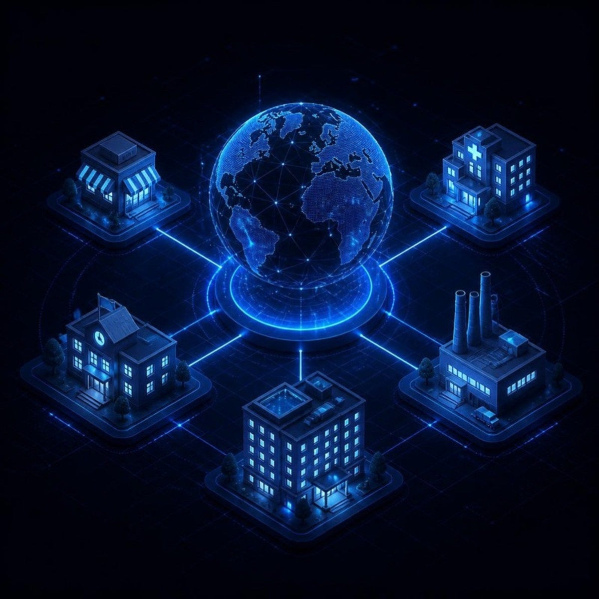 Industries network illustration