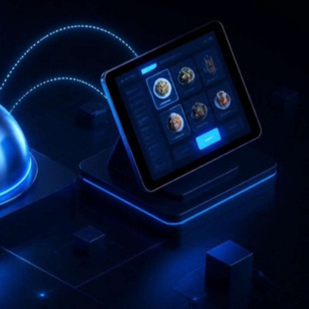 Tablet app interface illustration