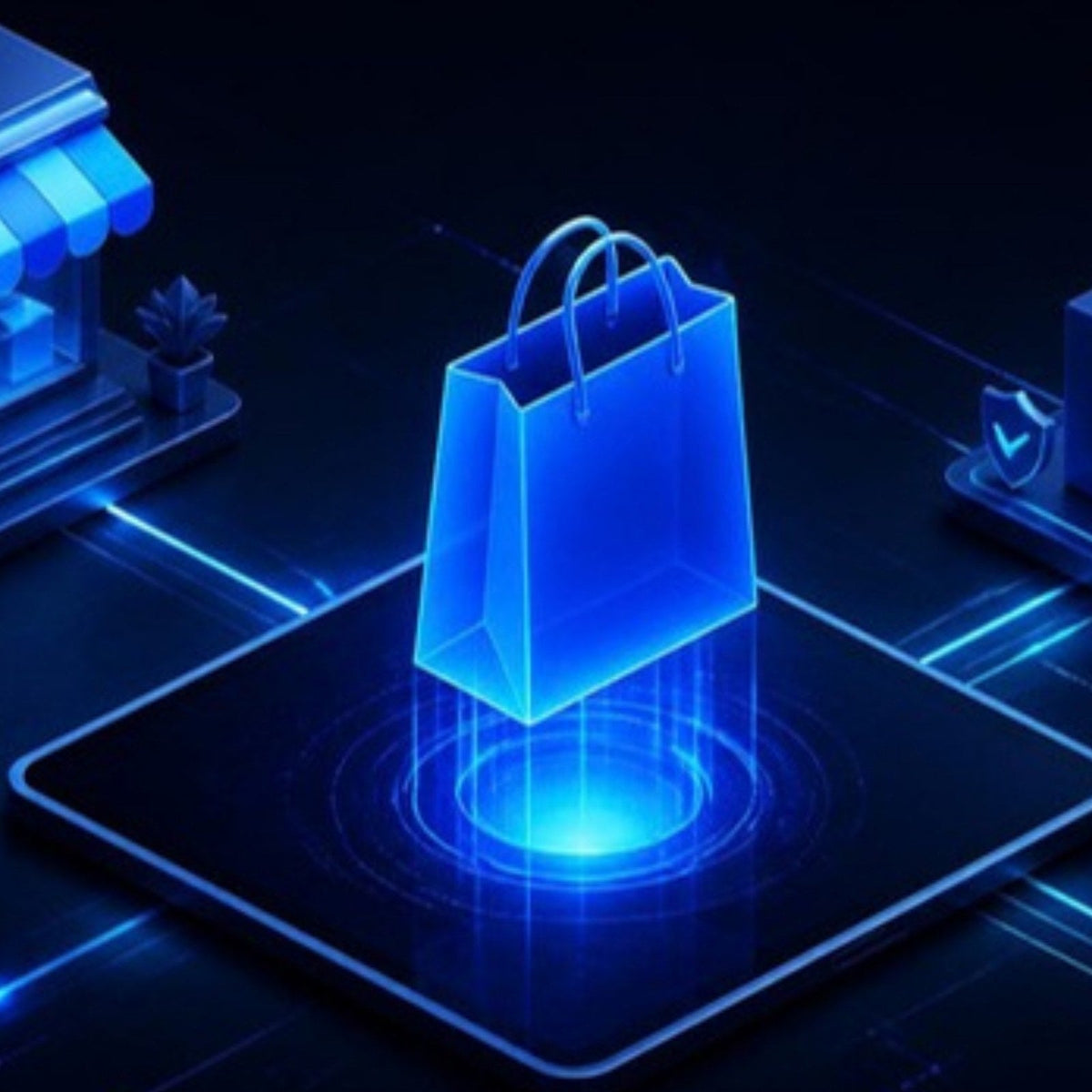 Online storefront illustration