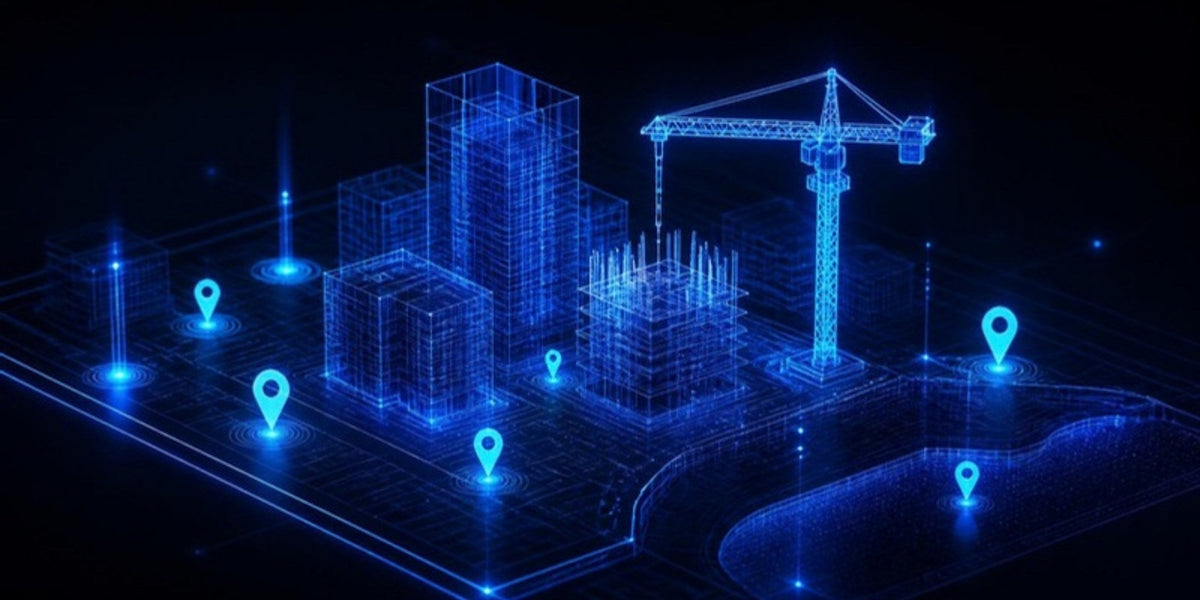 Real estate and construction technology illustration
