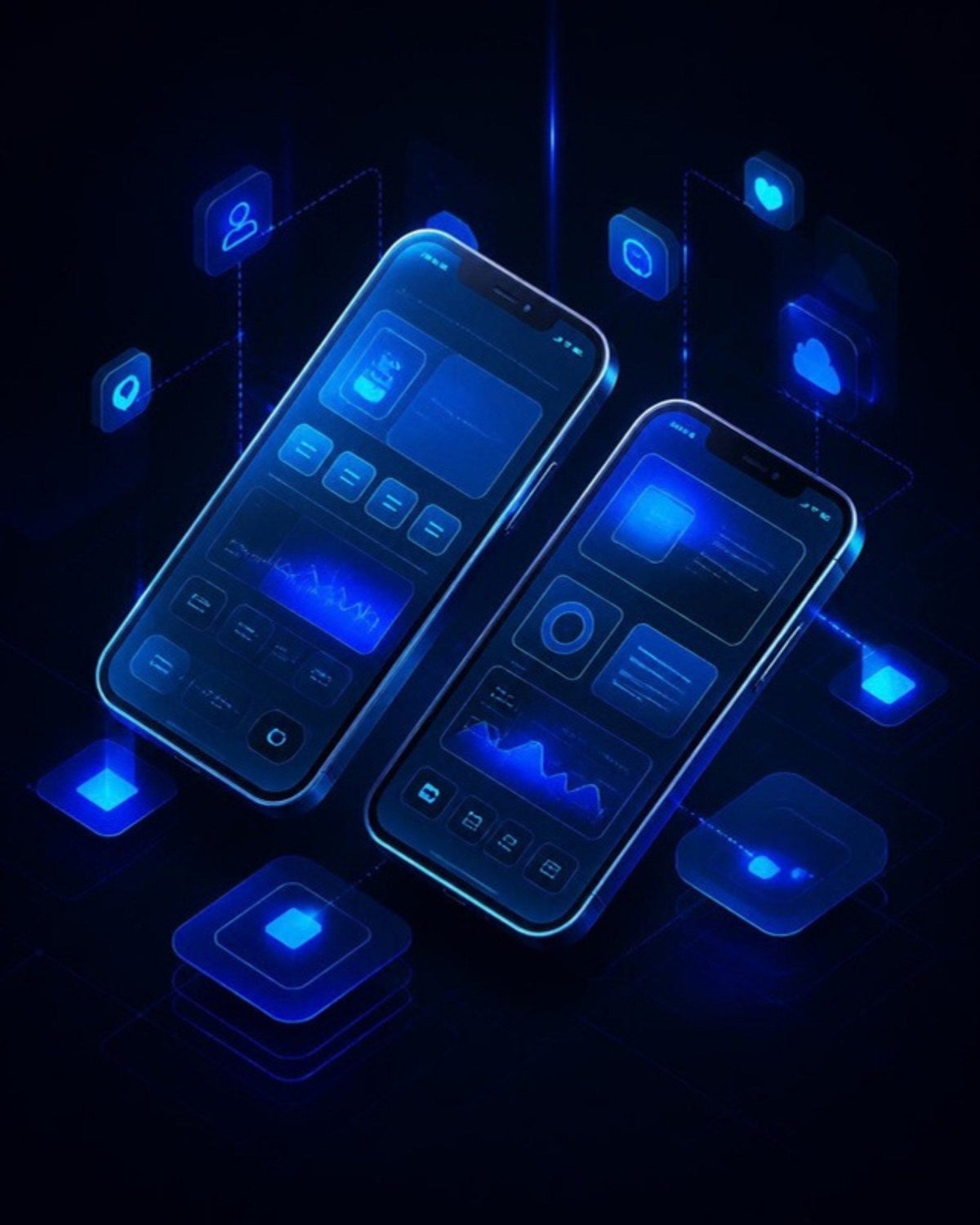 Mobile application development illustration