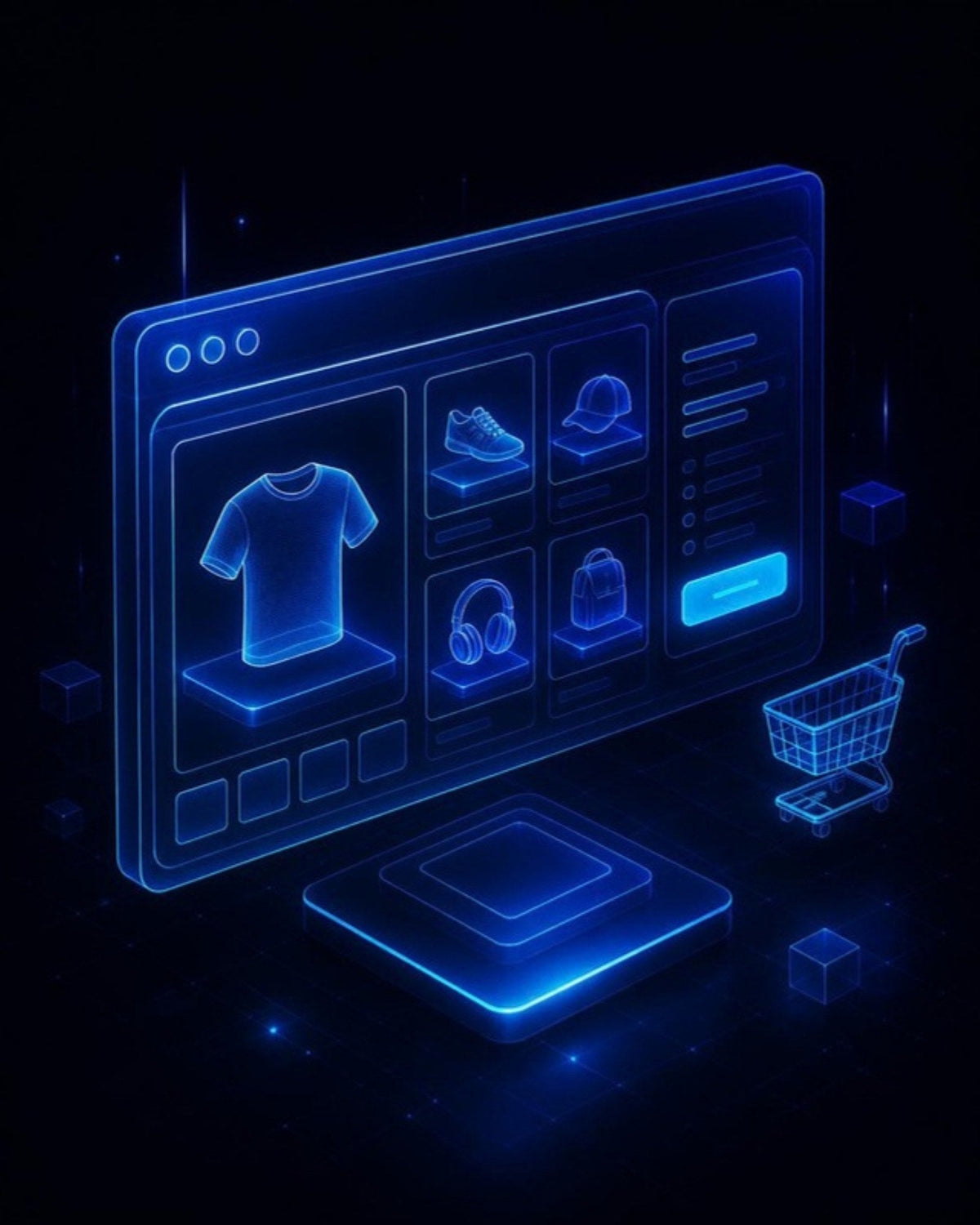 Website and e-commerce development illustration